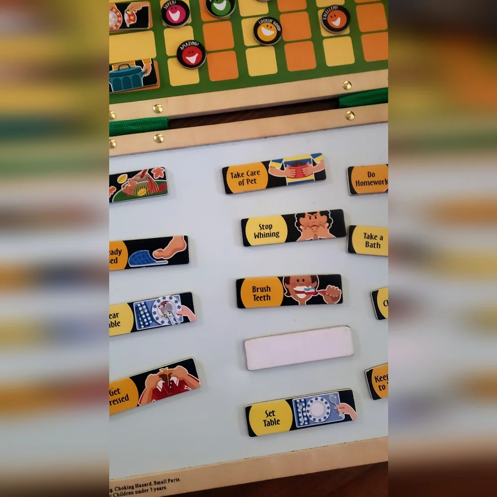 2 Melissa and Doug Wooden Magnetic Responsibility Charts